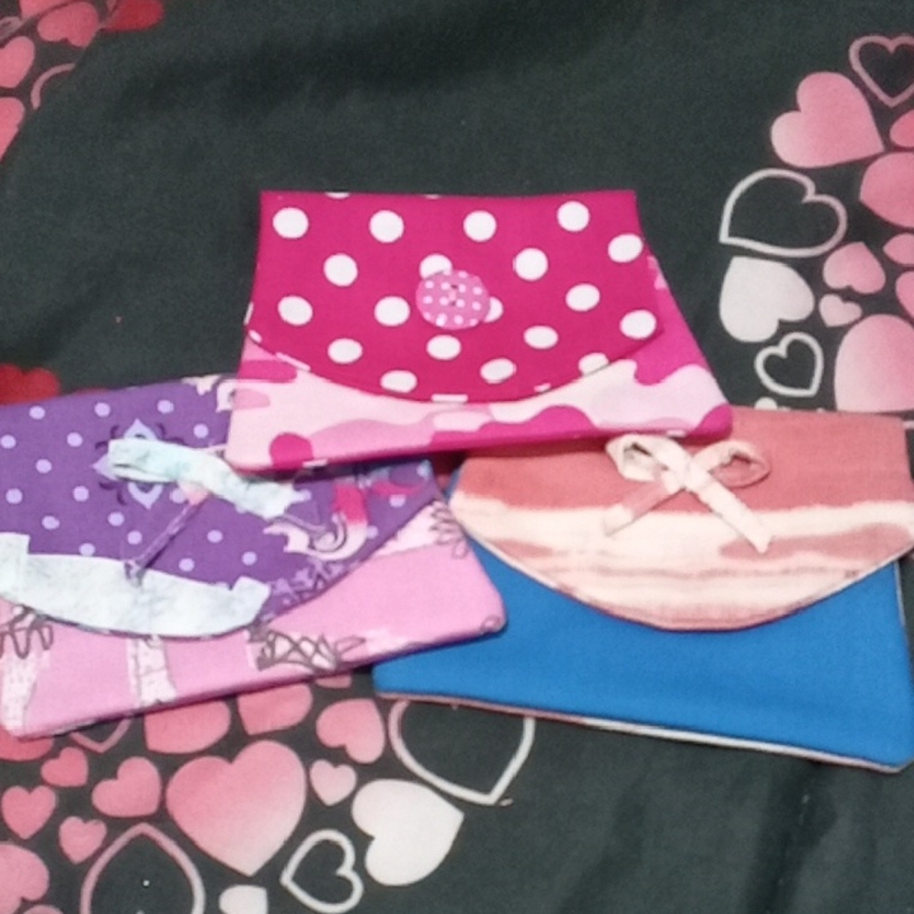 Pink and Purple Polka Dot Bow Bags